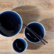 BERRY bowl set of 3 blue/white