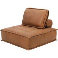 SMART armless chair leather brown