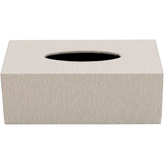 PEACOCK tissue box 14x25 beige