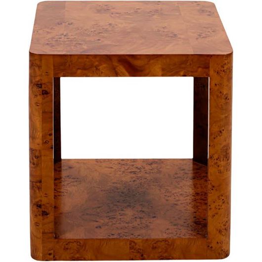 SWIRL side table 50x50 brown