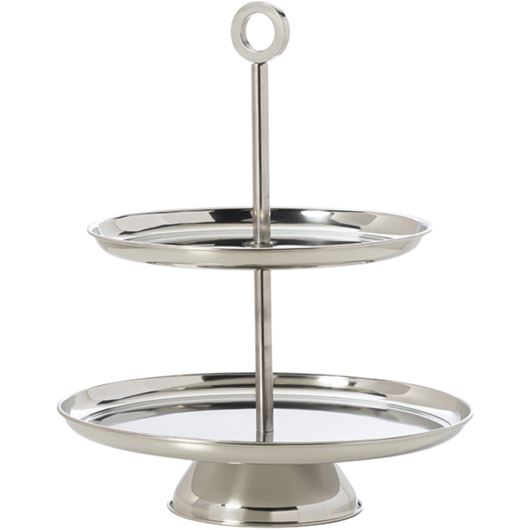 Picture of ORIZ cake stand silver - H35cm
