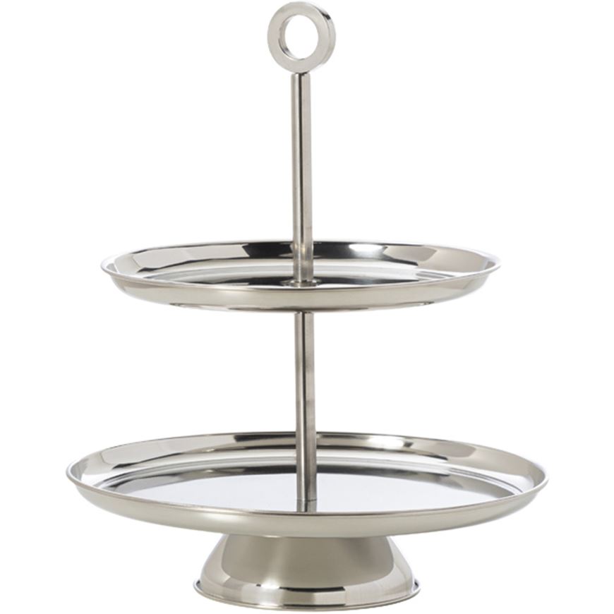 Picture of ORIZ cake stand silver - H35cm