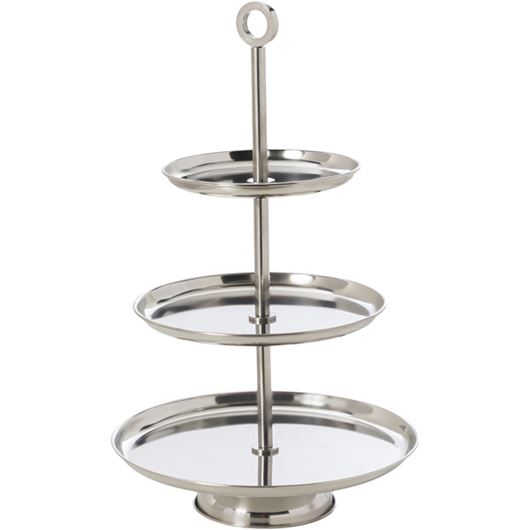 Picture of ORIZ cake stand silver - H40cm