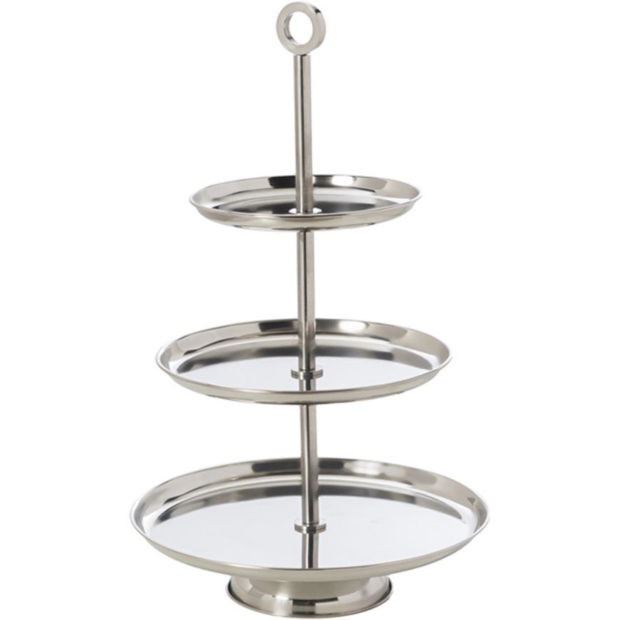 Picture of ORIZ cake stand silver - H40cm