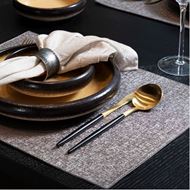 SHAGREEN place mat 44x33 grey/taupe