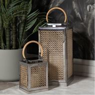 JALY lantern h49cm natural/stainless steel