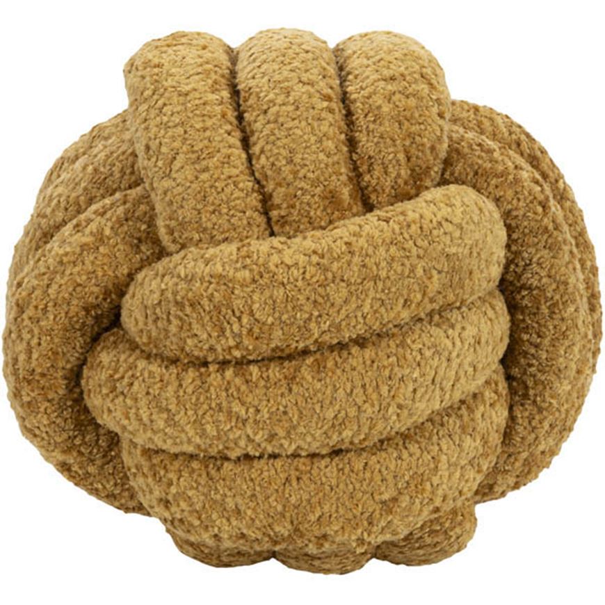 Picture of KNOT cushion yellow - dia 30cm