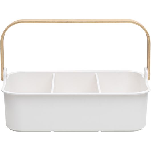 Picture of BELLWOOD bin white/natural - 35x26cm