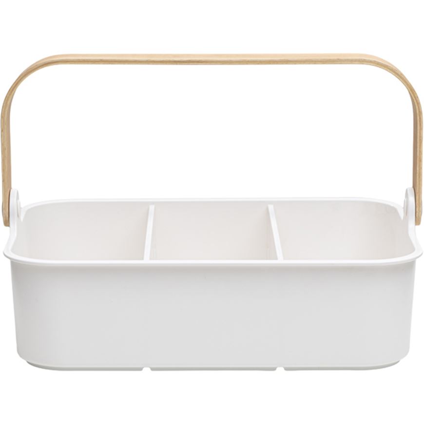 Picture of BELLWOOD bin white/natural - 35x26cm
