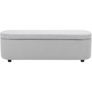 PORTA storage stool microfibre grey - 160x40cm