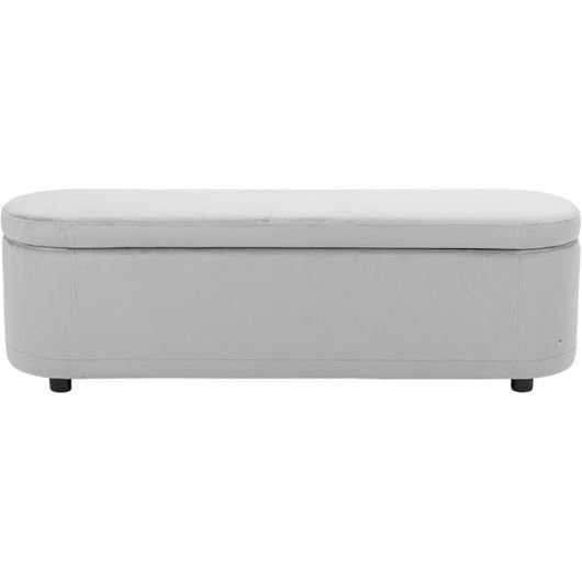 PORTA storage stool microfibre grey - 160x40cm