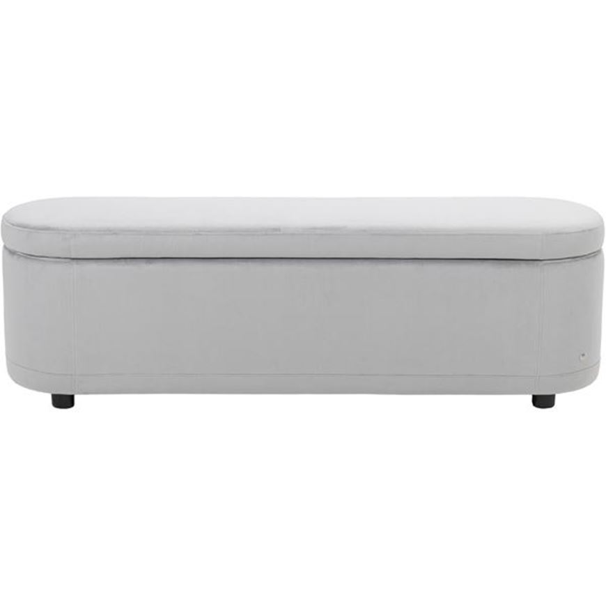 PORTA storage stool microfibre grey - 160x40cm