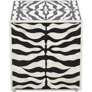 ANIKA stool 36x36 black and white