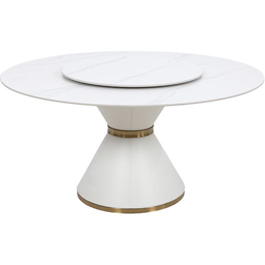 Picture of GNOCCHI dining table white - dia 150cm