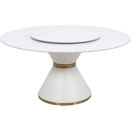 Picture of GNOCCHI dining table white - dia150cm