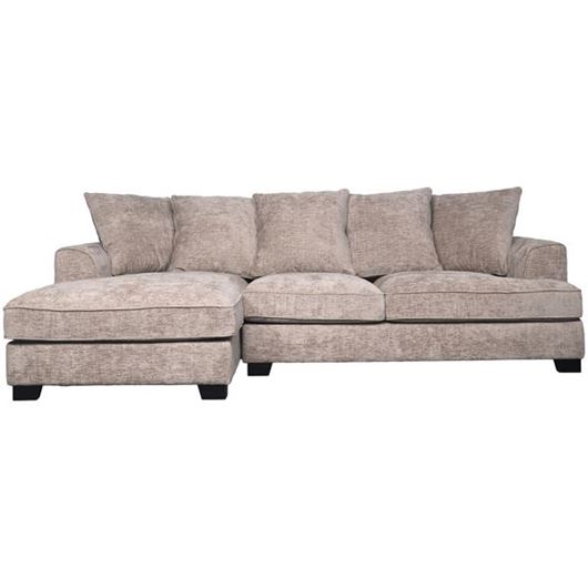 DOCKLANDS 2 seater sofa with left chaise taupe