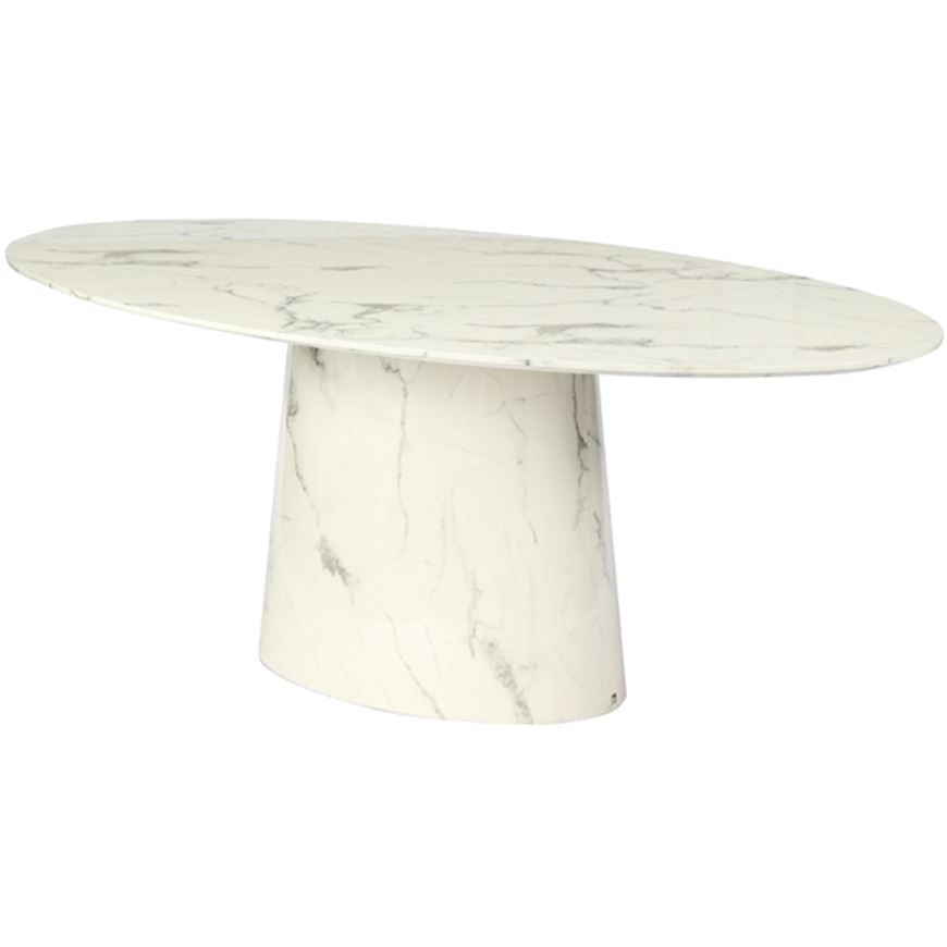 Picture of CARBONARA dining table white - 200x110cm