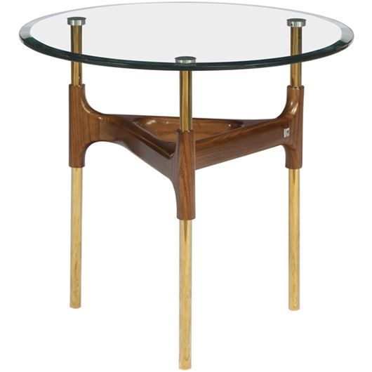 Picture of JOINT side table clear/gold - dia 60cm