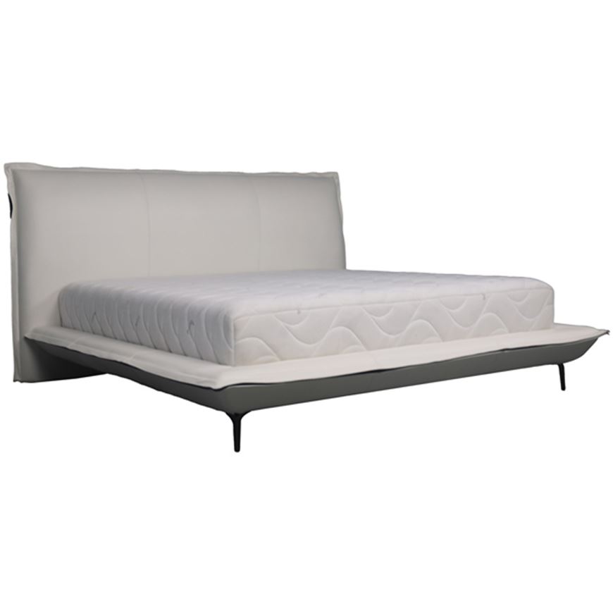Picture of OASIS bed leather white - 180x200cm