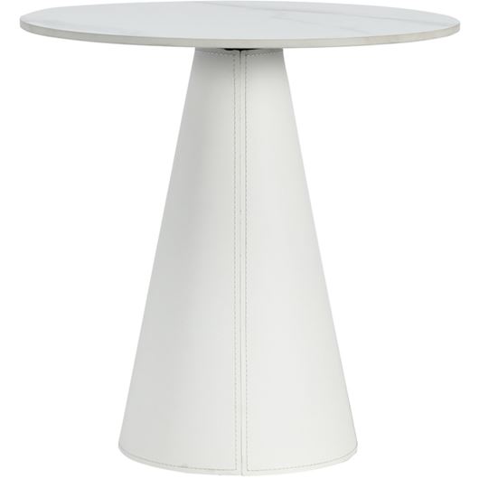 Picture of GNOCCHI side table white - dia 50cm