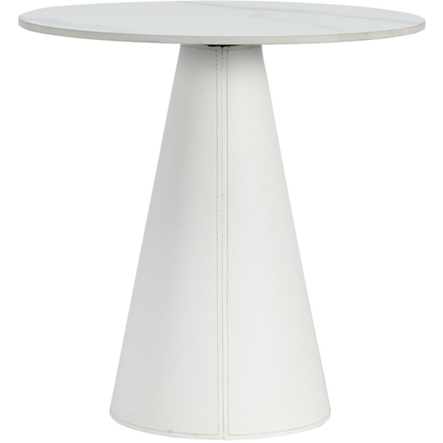 Picture of GNOCCHI side table white - dia 50cm