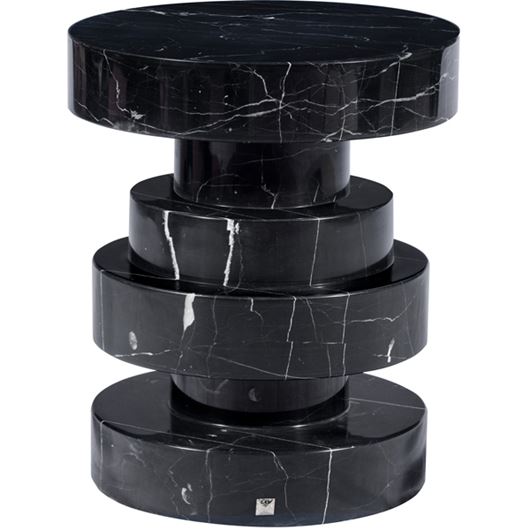 Picture of LEONARDO side table black - dia 38cm