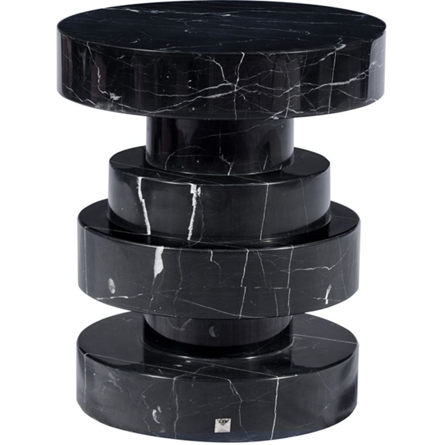 Picture of LEONARDO side table black - dia 38cm