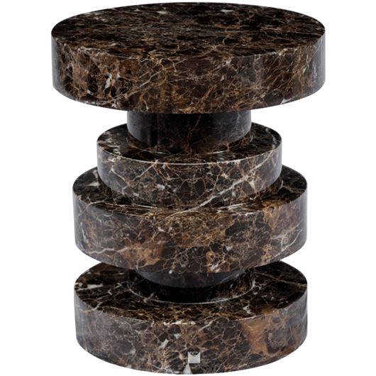 Picture of LEONARDO side table brown - dia 38cm