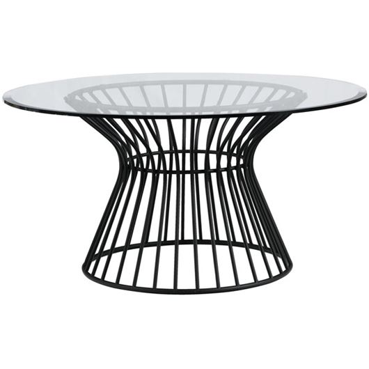 Picture of KENORA coffee table clear/black - dia 90cm