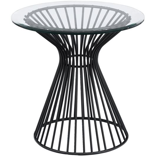 Picture of KENORA side table clear/black - dia 45cm