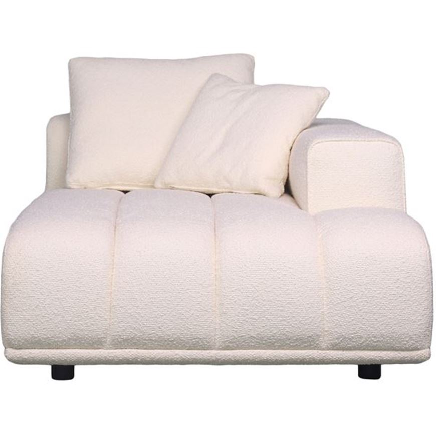 PALERMO right arm modular chaise white