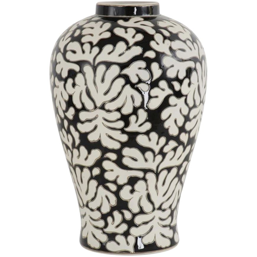 Picture of ADEN vase black/white - H36cm