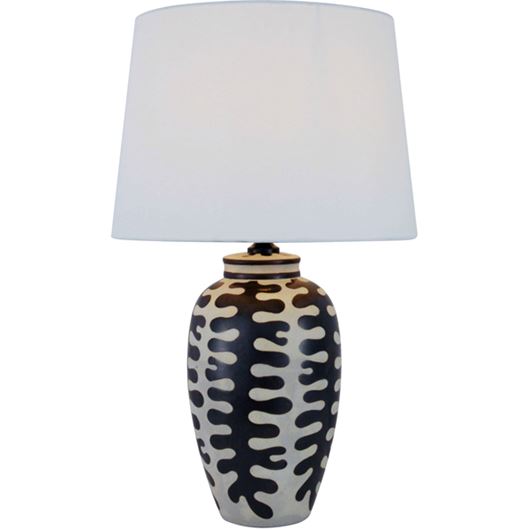 Picture of ADEN table lamp black/white - H60cm
