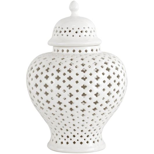 Picture of COLSON jar with lid white - H37cm