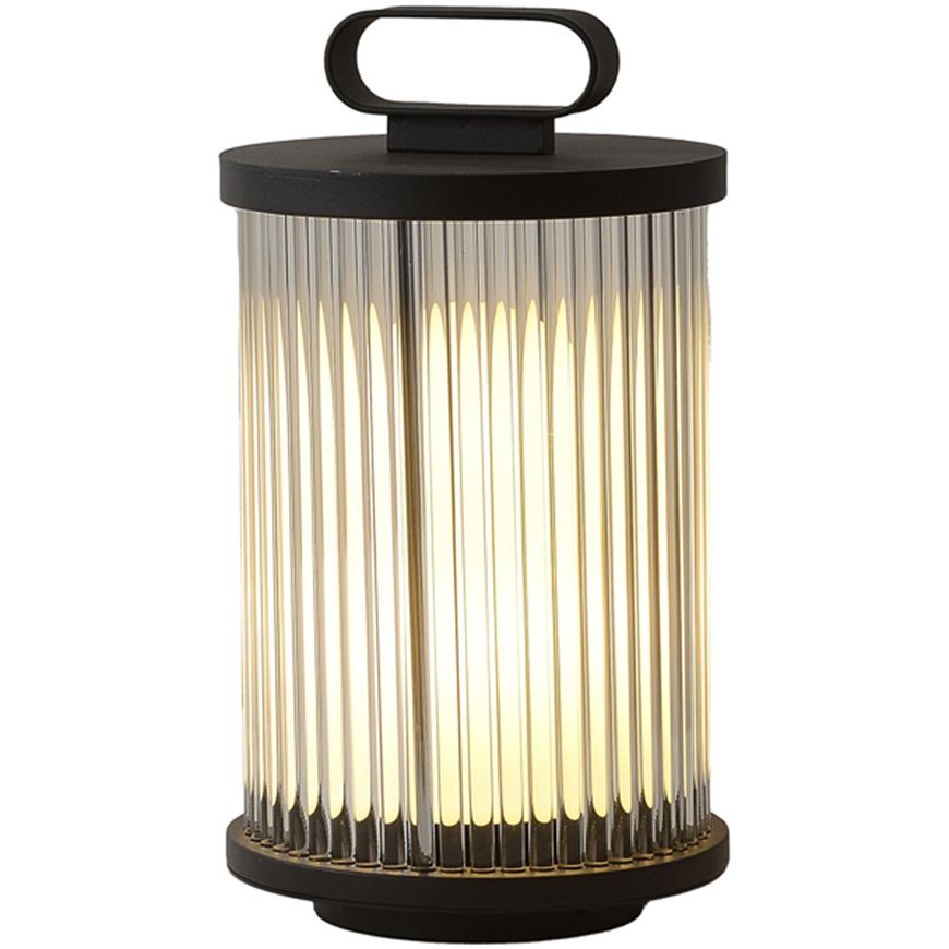 Picture of ALICANTE table lamp clear/black - H30cm