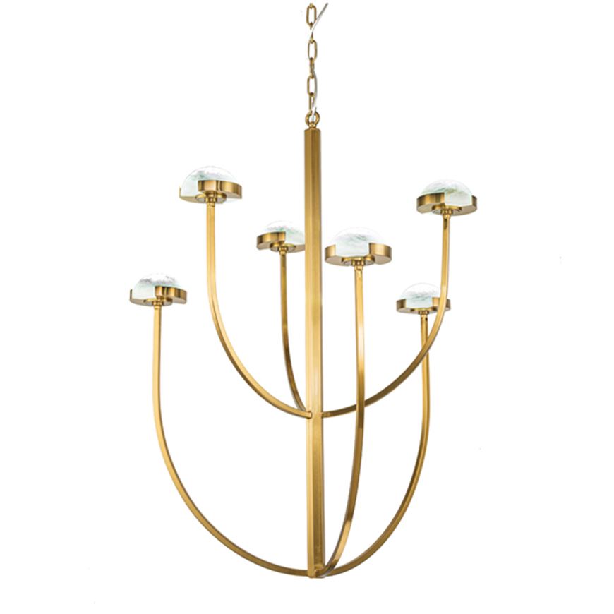 Picture of MADRID chandelier white/bronze - 72x72cm