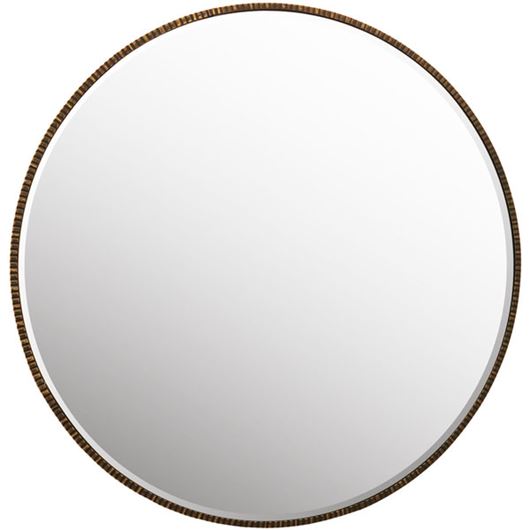 Picture of IONA wall mirror black/gold - dia 90cm