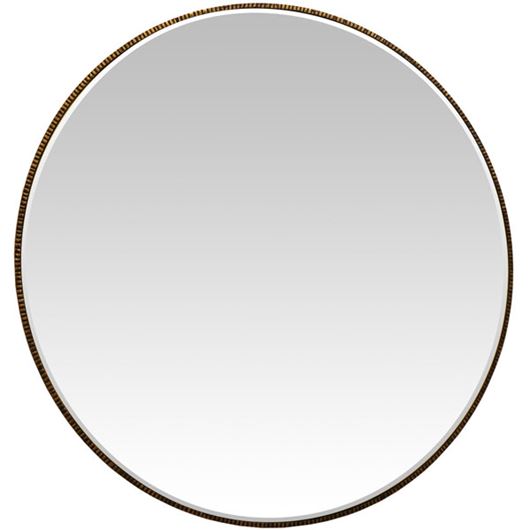 Picture of IONA wall mirror black/gold - dia 120cm