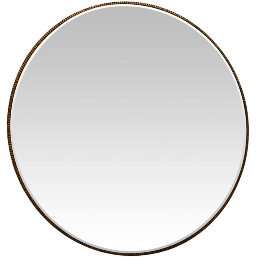 Picture of IONA wall mirror black/gold - dia 120cm