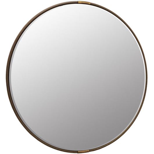 Picture of ARDELL wall mirror pewter - dia 90cm
