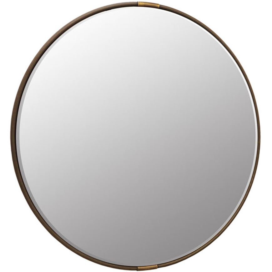 Picture of ARDELL wall mirror pewter - dia 90cm