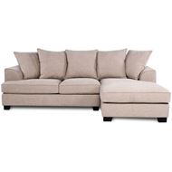MELBOURNE 2 seater sofa with right chaise taupe