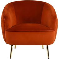 PERA armchair microfibre rust