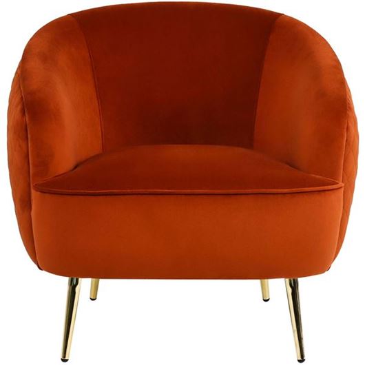 PERA armchair microfibre rust