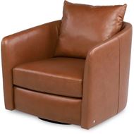 LORIK swivel armchair leather brown