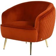 PERA armchair microfibre rust