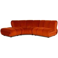 POSTO corner modular chair rust