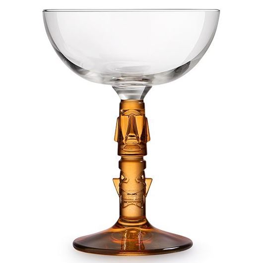 TIKI coupe glass 25cl clear/amber