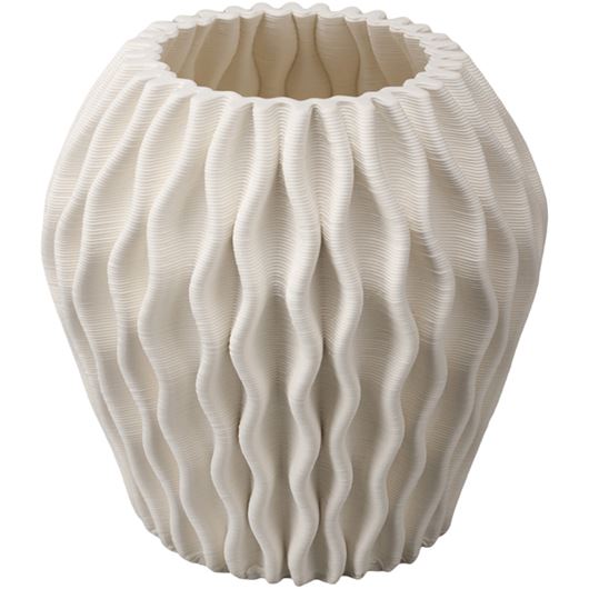 Picture of SOLENA vase white - H18cm