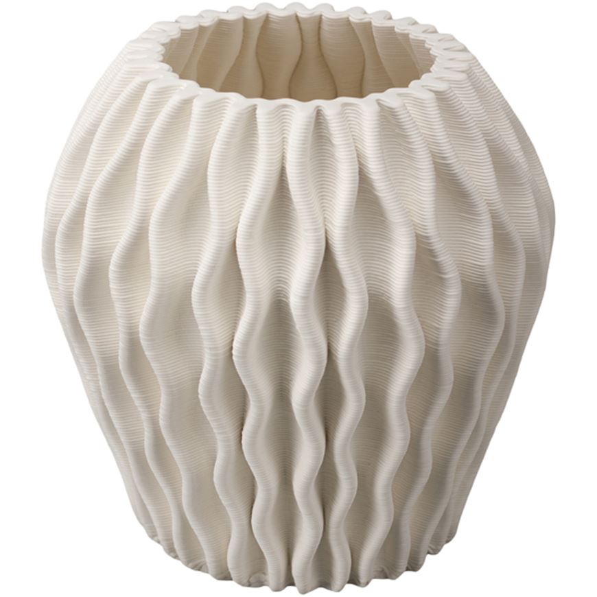 Picture of SOLENA vase white - H18cm